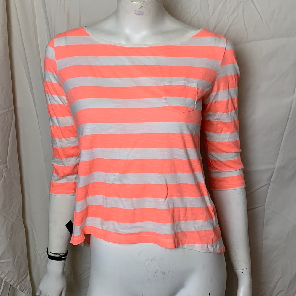H&M | Three Quarter Sleeve Stripe Top Size S